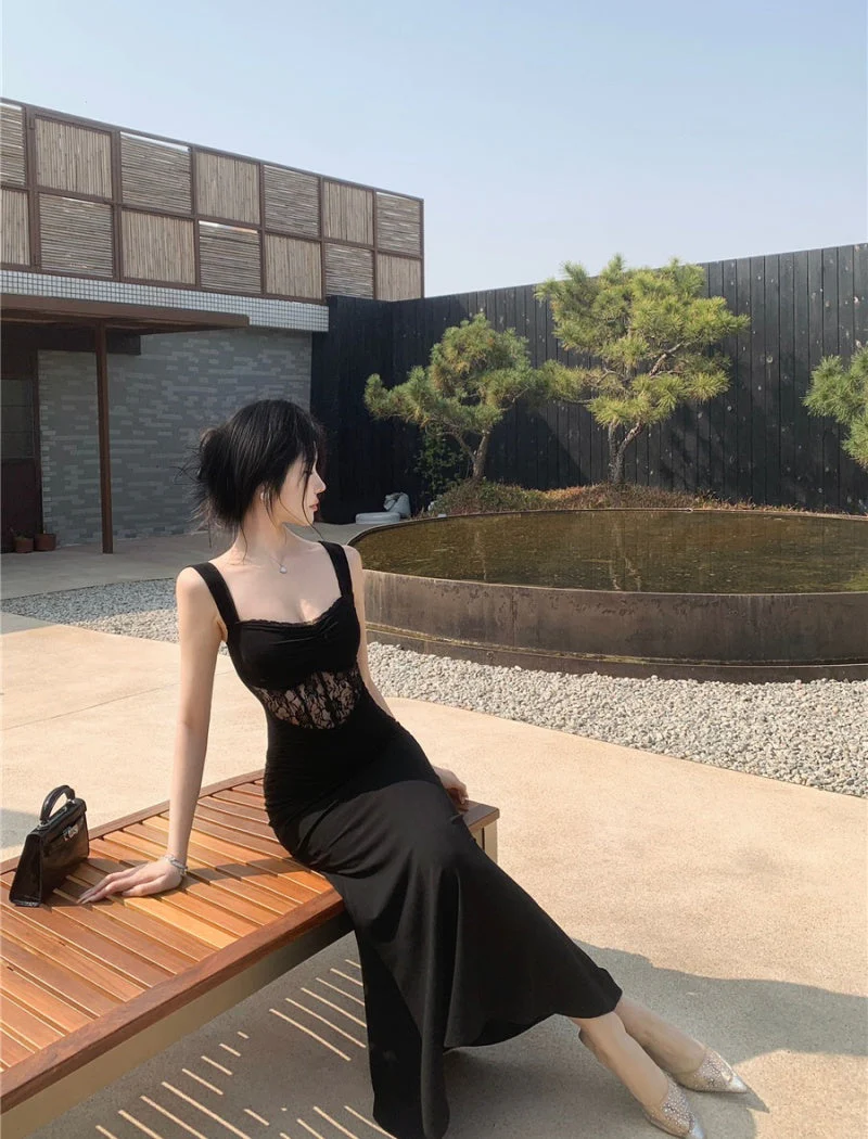 Cora Black Corset Dress - Image 2