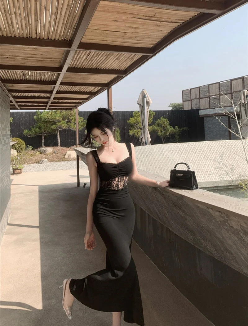 Cora Black Corset Dress - Image 6