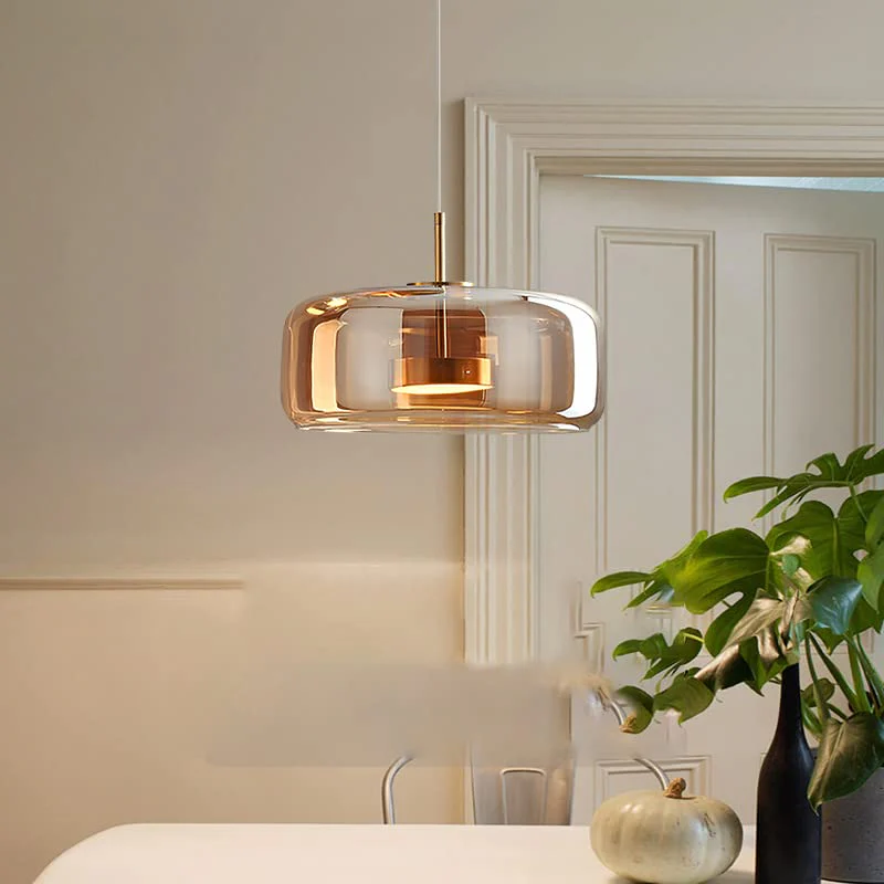 CORAL TREE Light LED Glass Amber Gold Pendant Ceiling Light - Warm White - Image 3