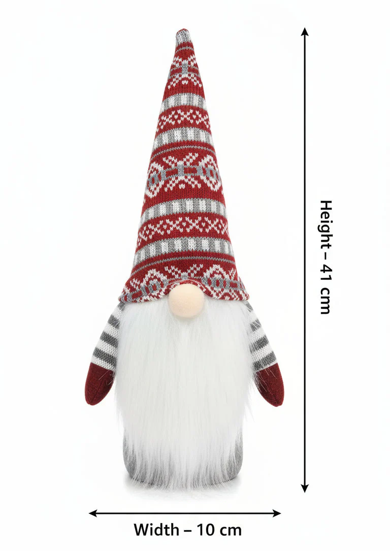 Coral Tree Set of 2 Knitted Christmas Wine Bottle Covers – Nordic Gnome Design - Image 4