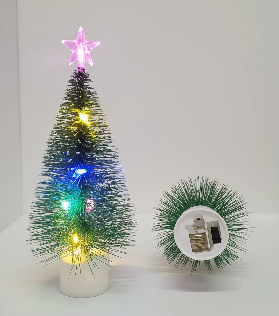 Coral Tree Set of 5 LED Fiber Optic Mini Christmas Trees – Color-Changing, Battery Operated 🎄 - Image 6