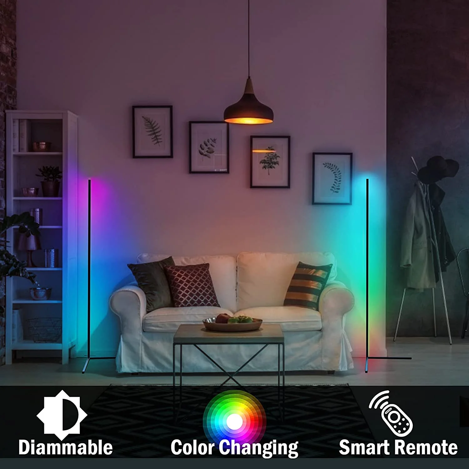 Corner Vertical Floor Lamps with Remote Control - Image 5