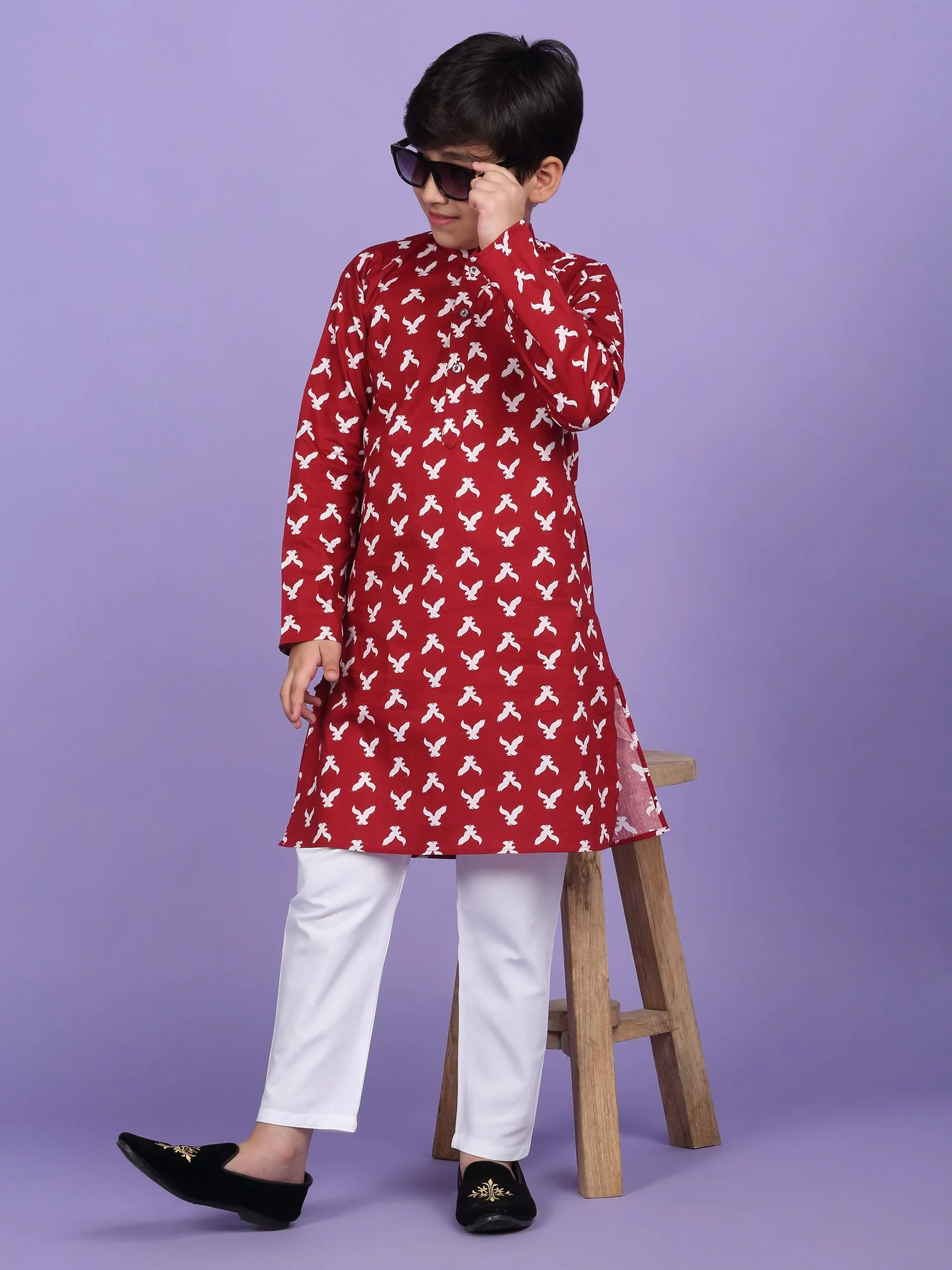 Cotton Blend Abstract Printed Kurta Set - Image 11