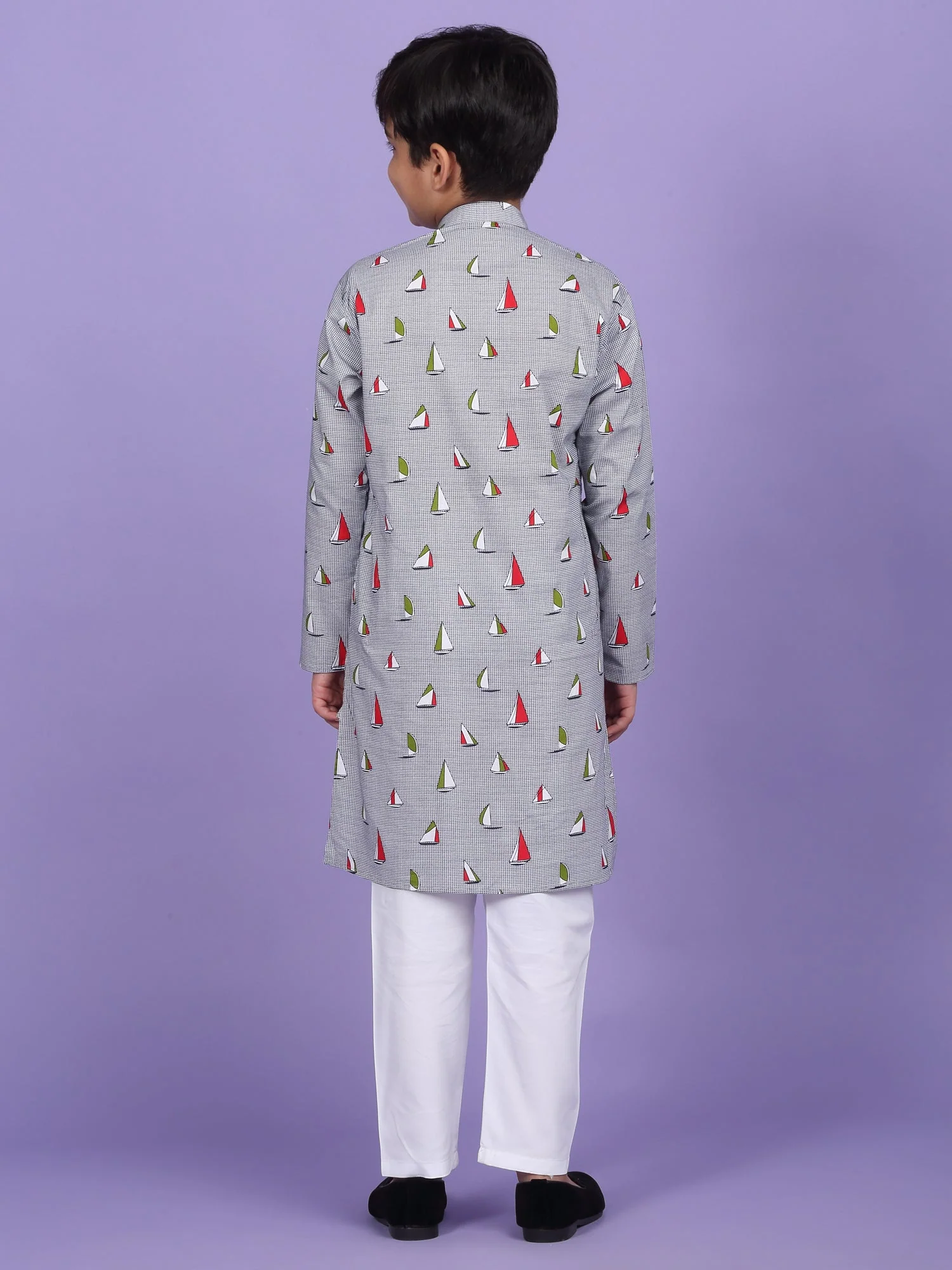 Cotton Blend Abstract Printed Kurta Set - Image 7