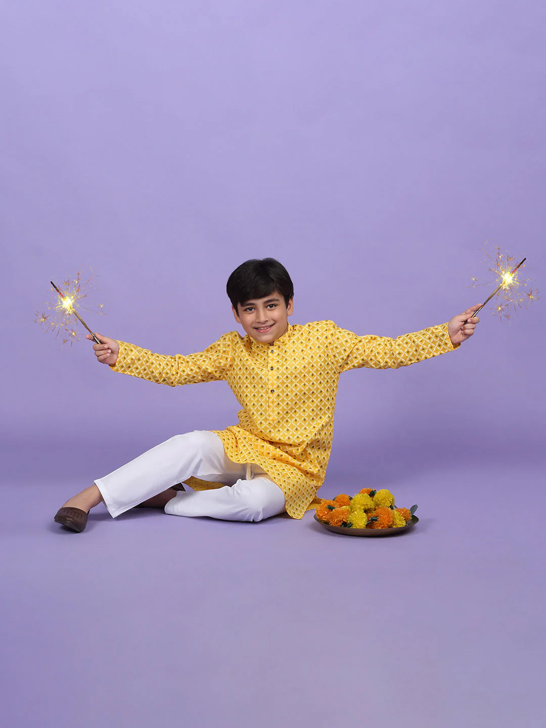 Cotton Blend Floral Printed Kurta Set - Image 2
