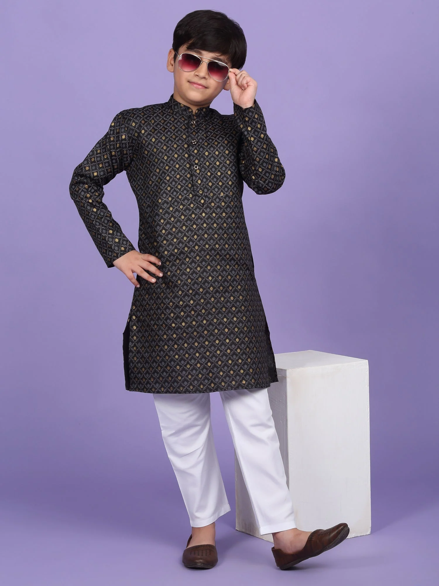 Cotton Blend Floral Printed Kurta Set - Image 35