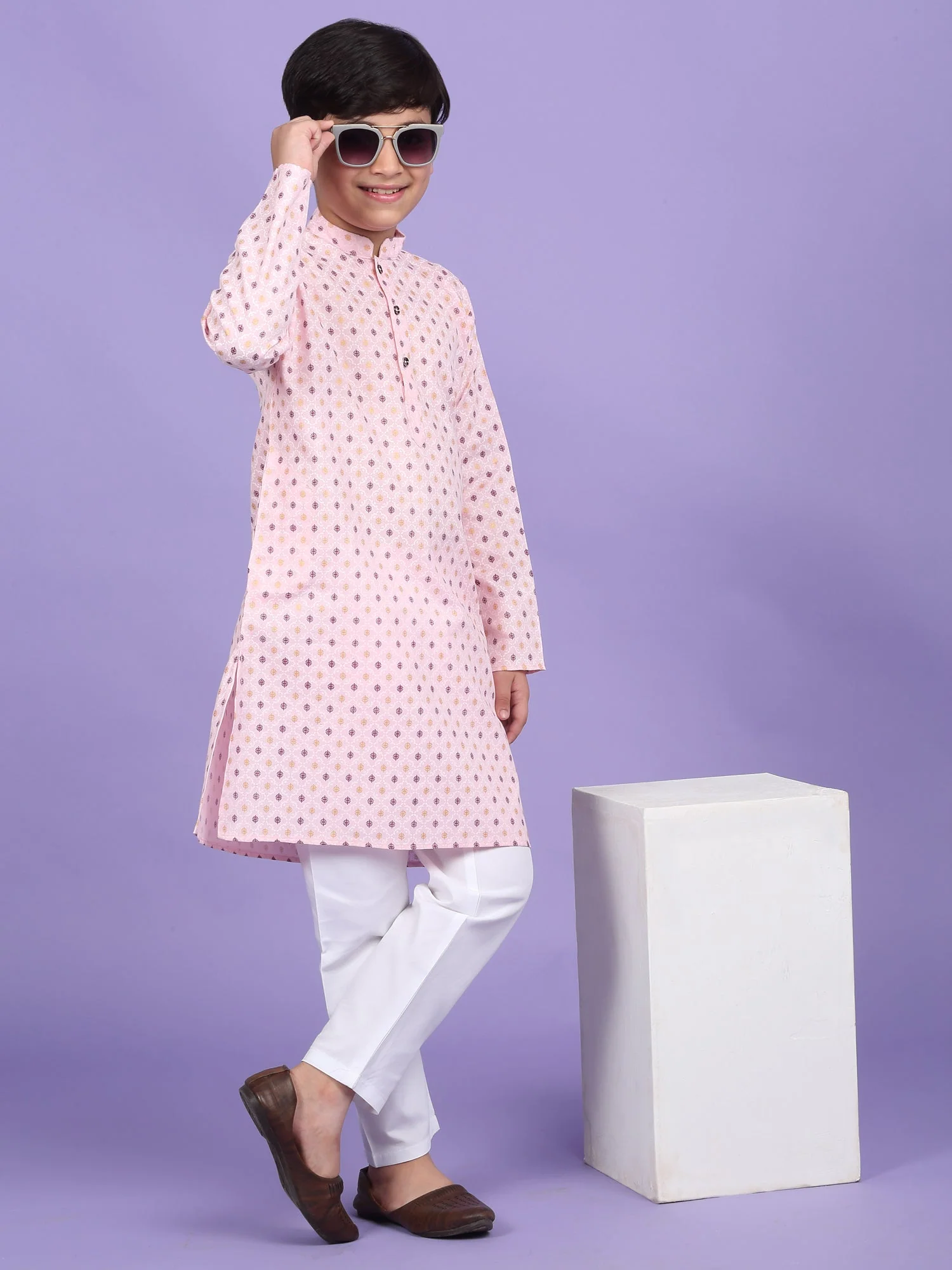 Cotton Blend Floral Printed Kurta Set - Image 54