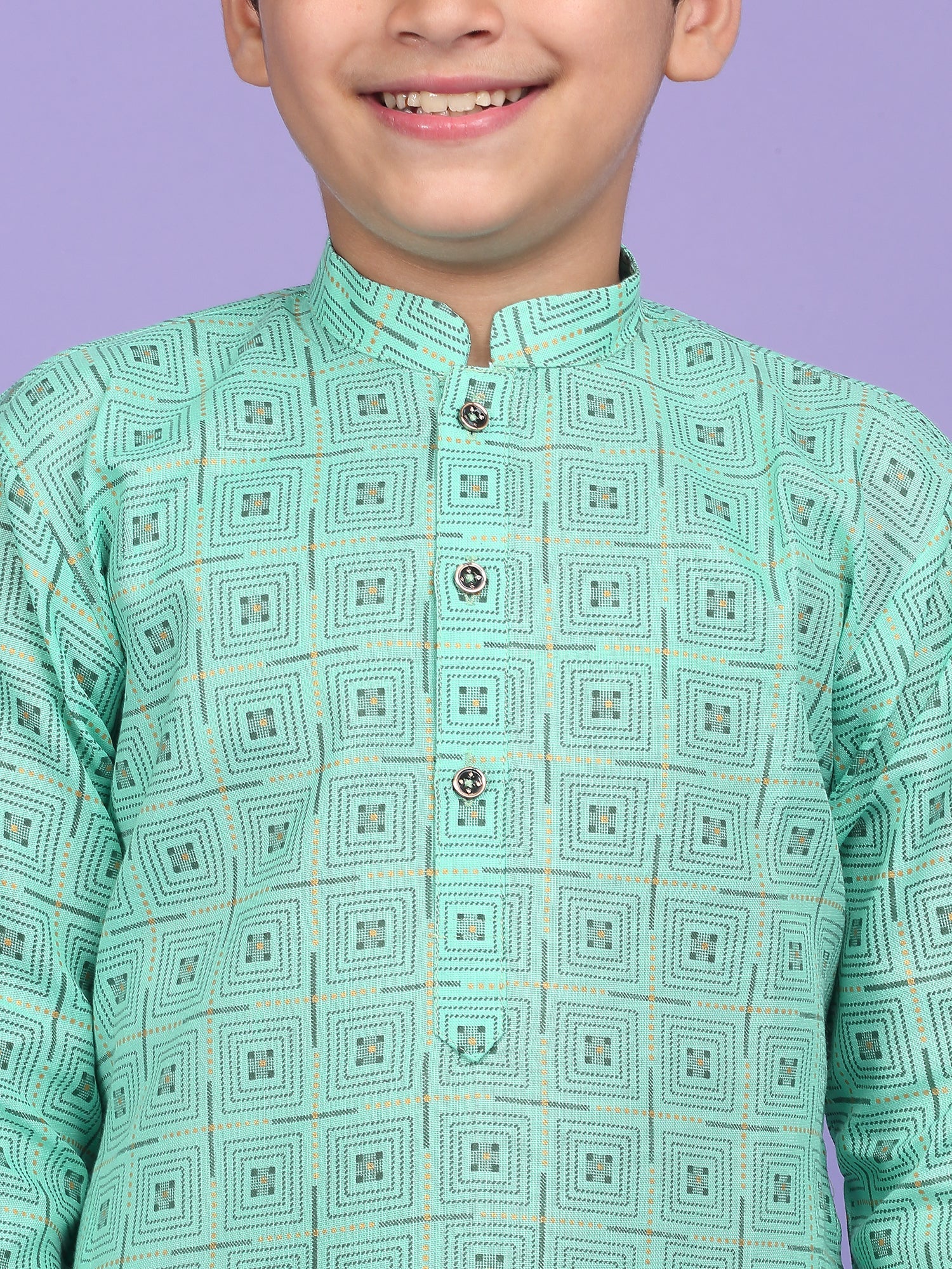 Cotton Blend Geometric Printed Kurta Set - Image 18