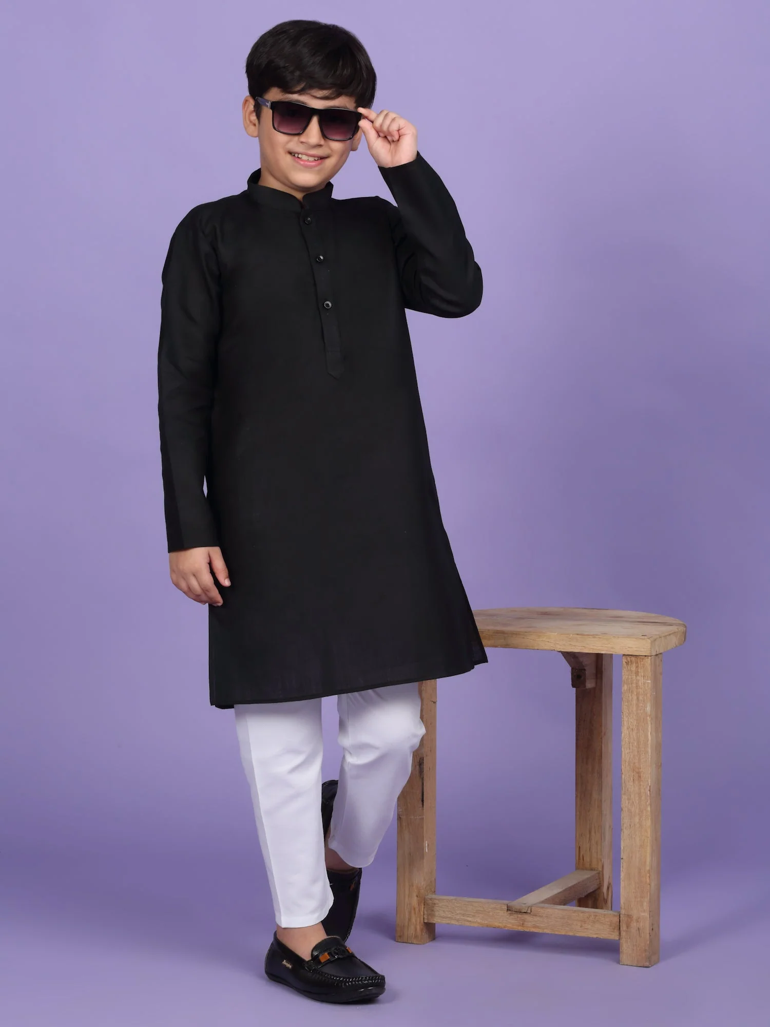Cotton Blend Solid Kurta - Image 42