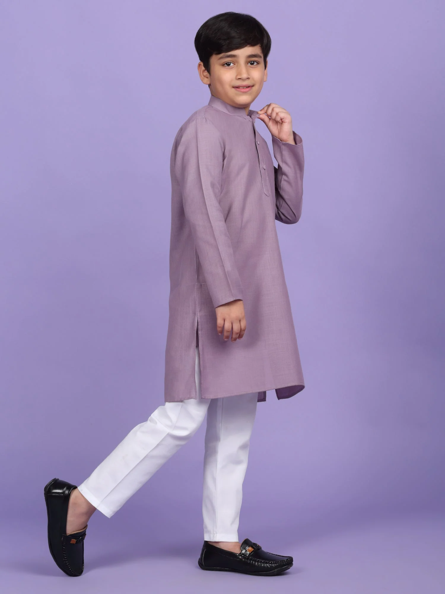 Cotton Blend Solid Kurta - Image 8