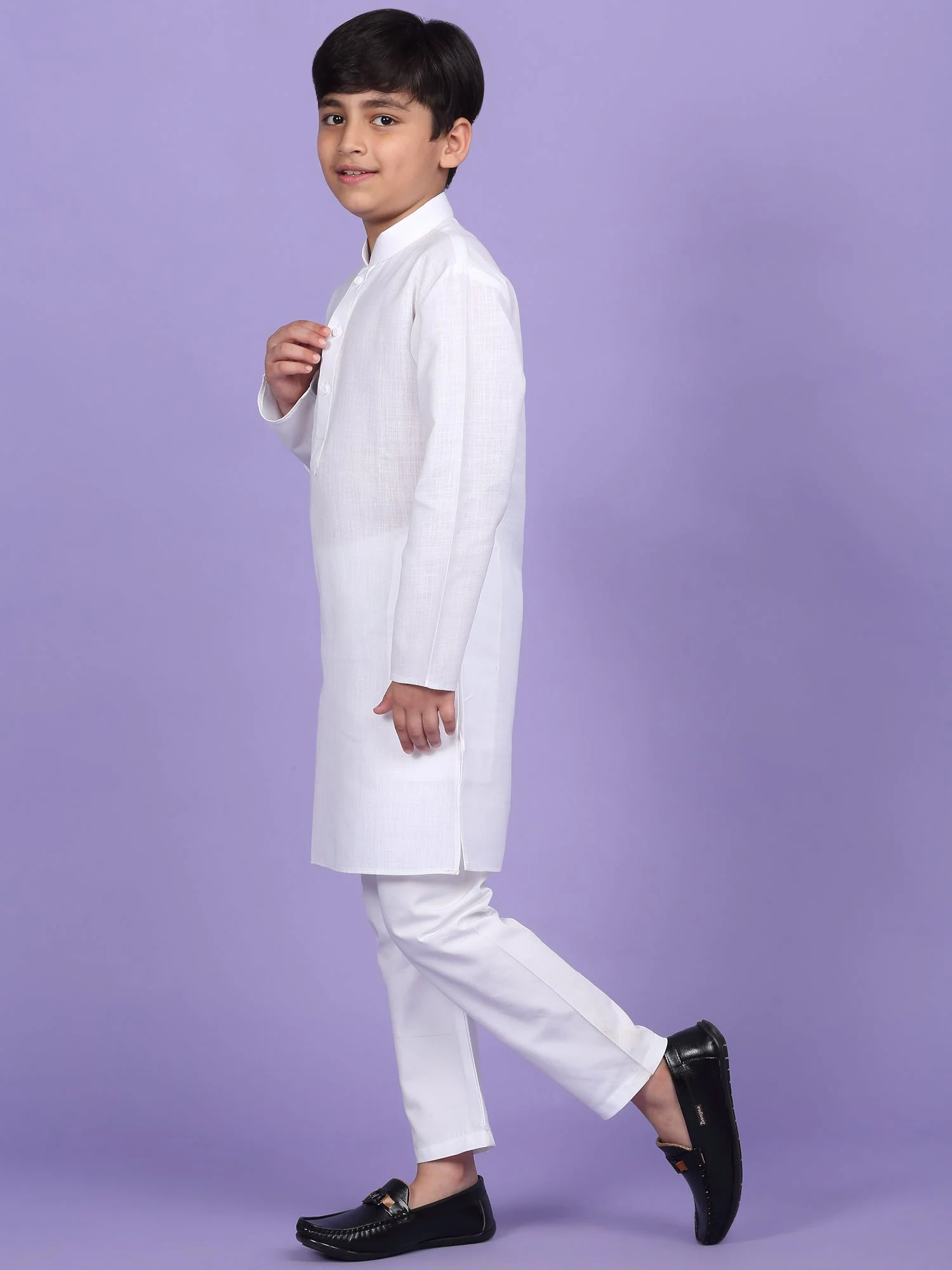 Cotton Blend Solid Kurta Set - Image 30