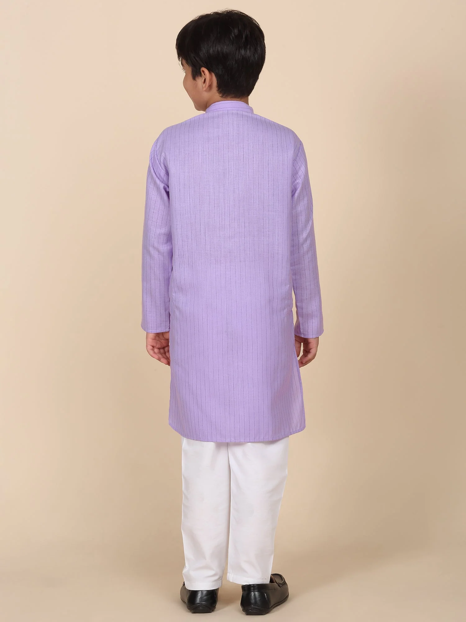Cotton Blend Striped Kurta Set - Image 12