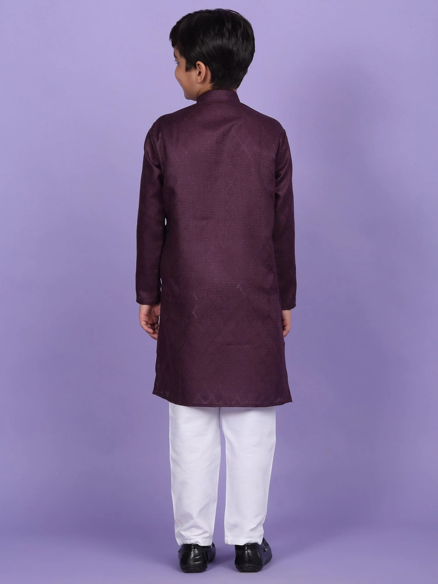 Cotton Blend Woven Design Kurta - Image 46