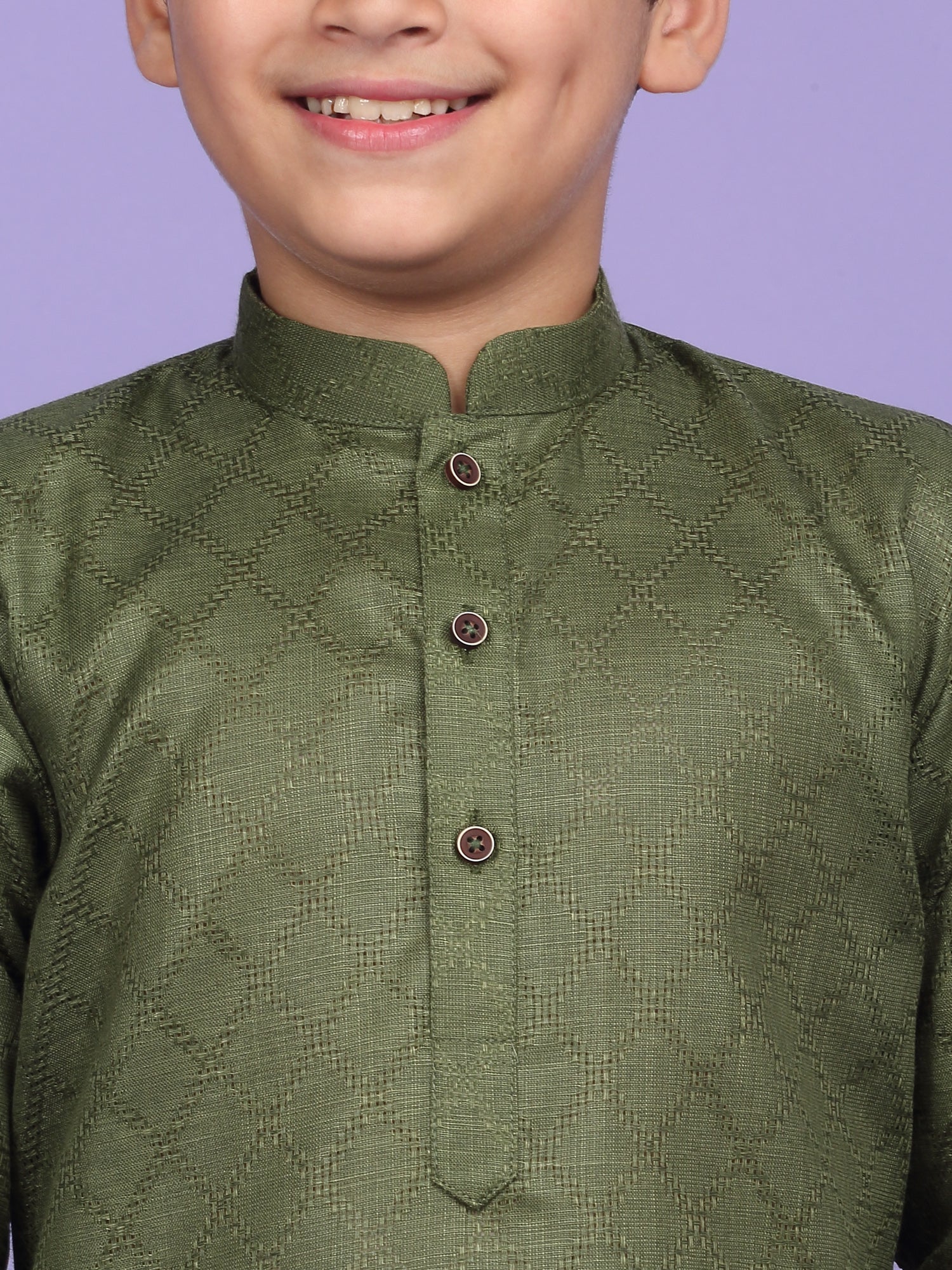 Cotton Blend Woven Design Kurta Set - Image 13
