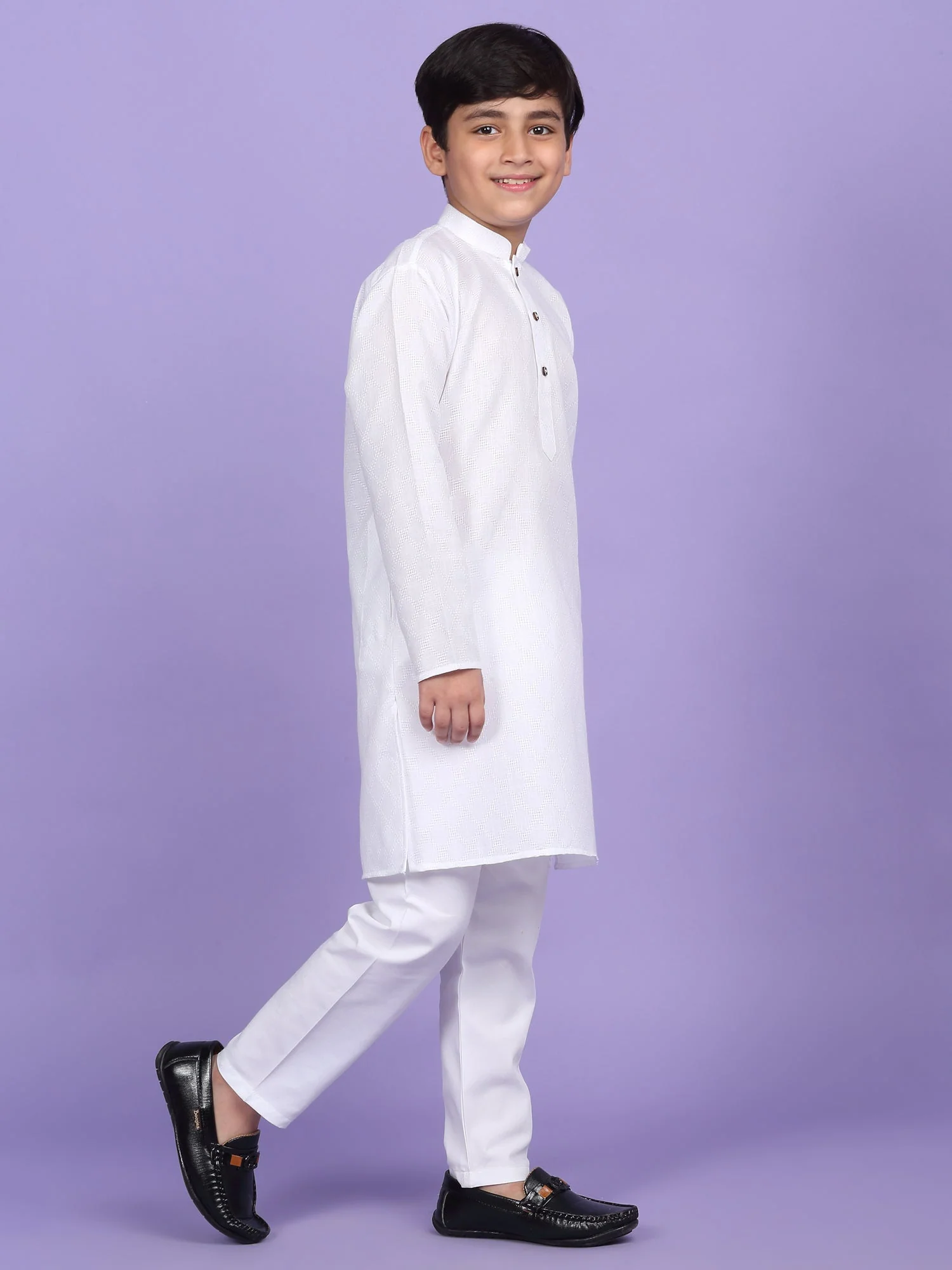 Cotton Blend Woven Design Kurta Set - Image 55