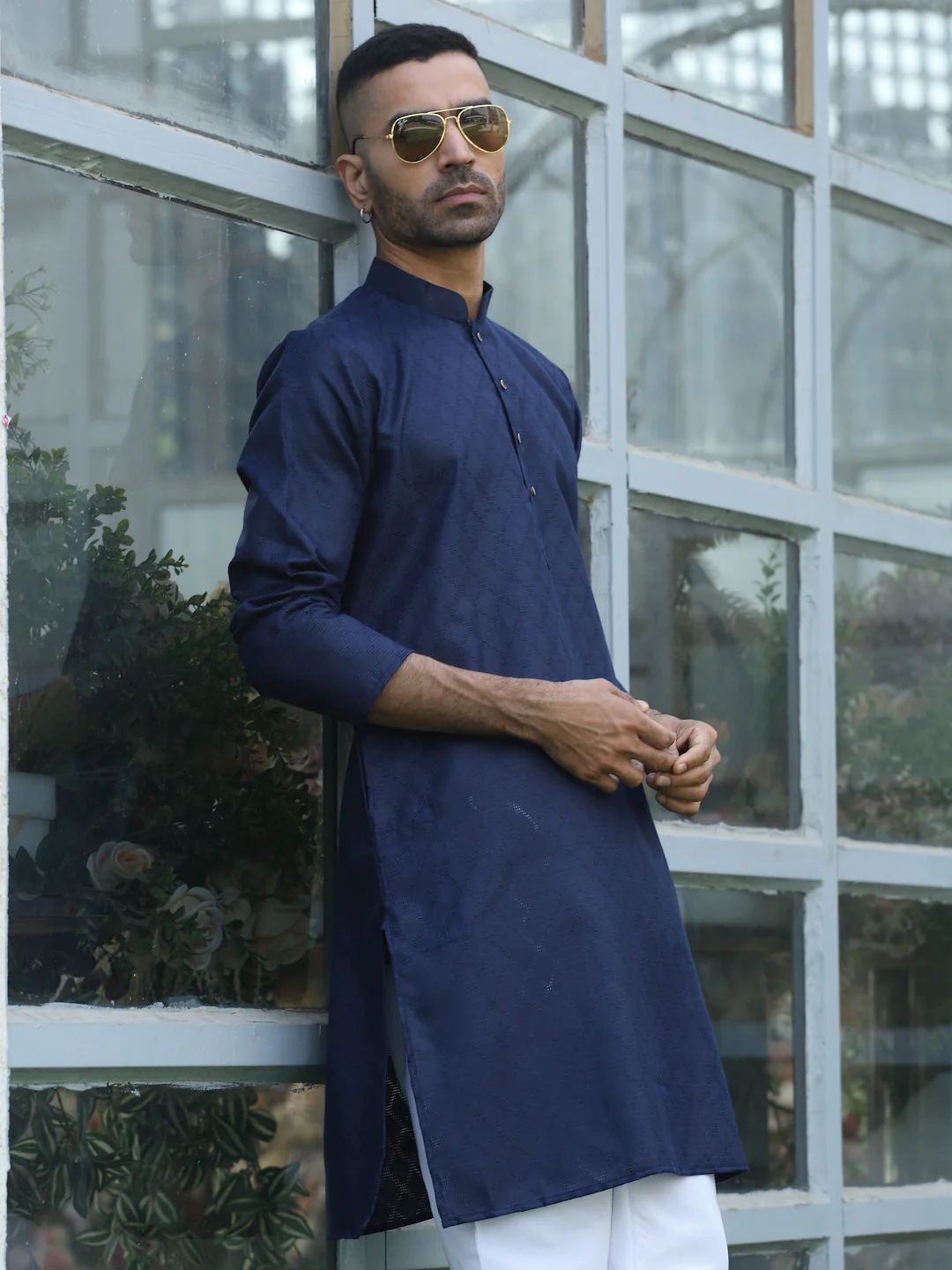 Cotton blend Woven self Desing Kurta - Image 31
