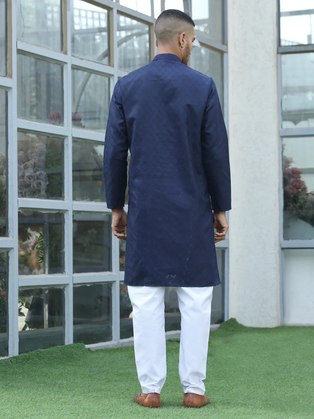 Cotton blend Woven self Desing Kurta - Image 32