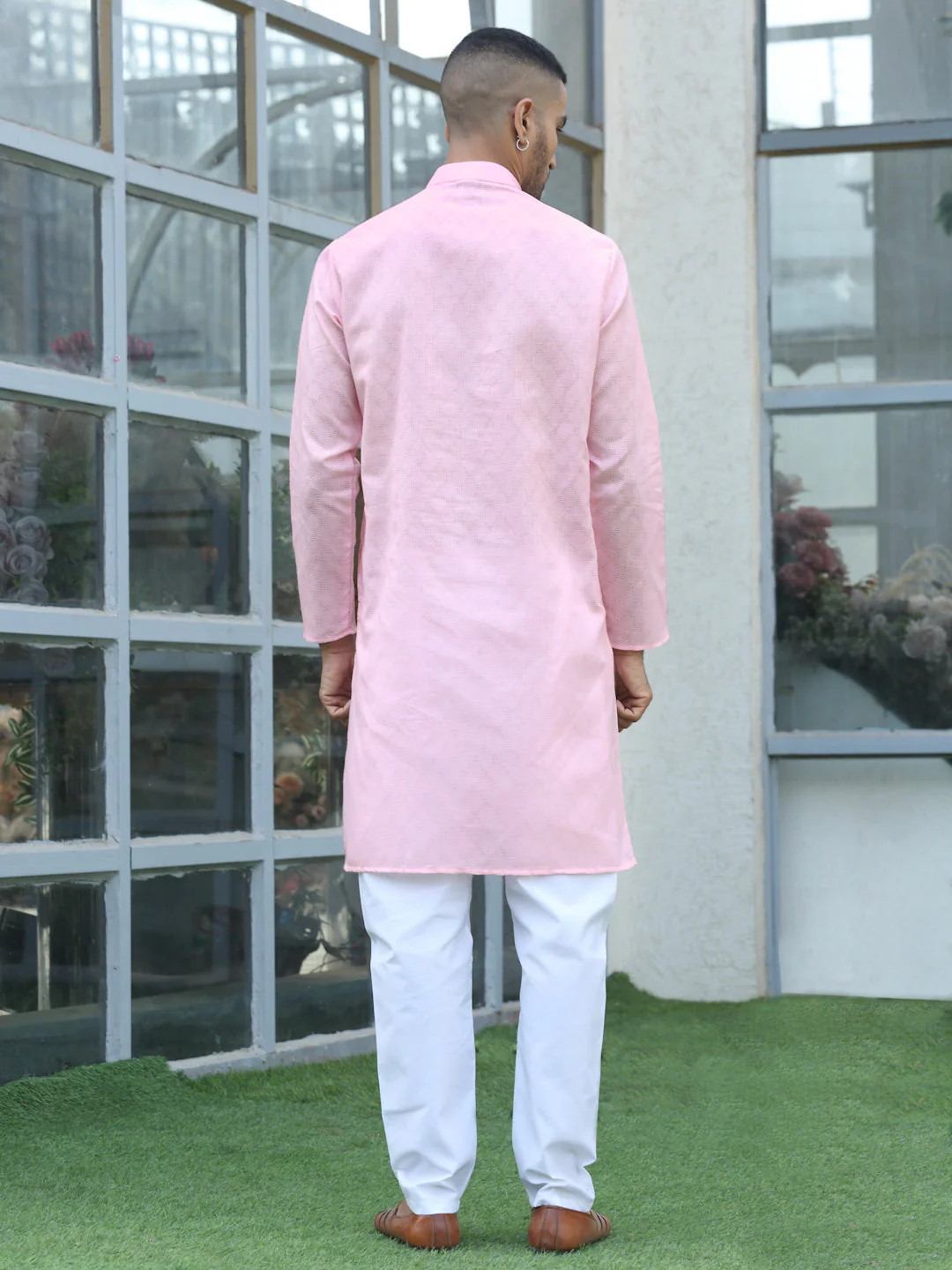 Cotton blend Woven self Desing Kurta - Image 37