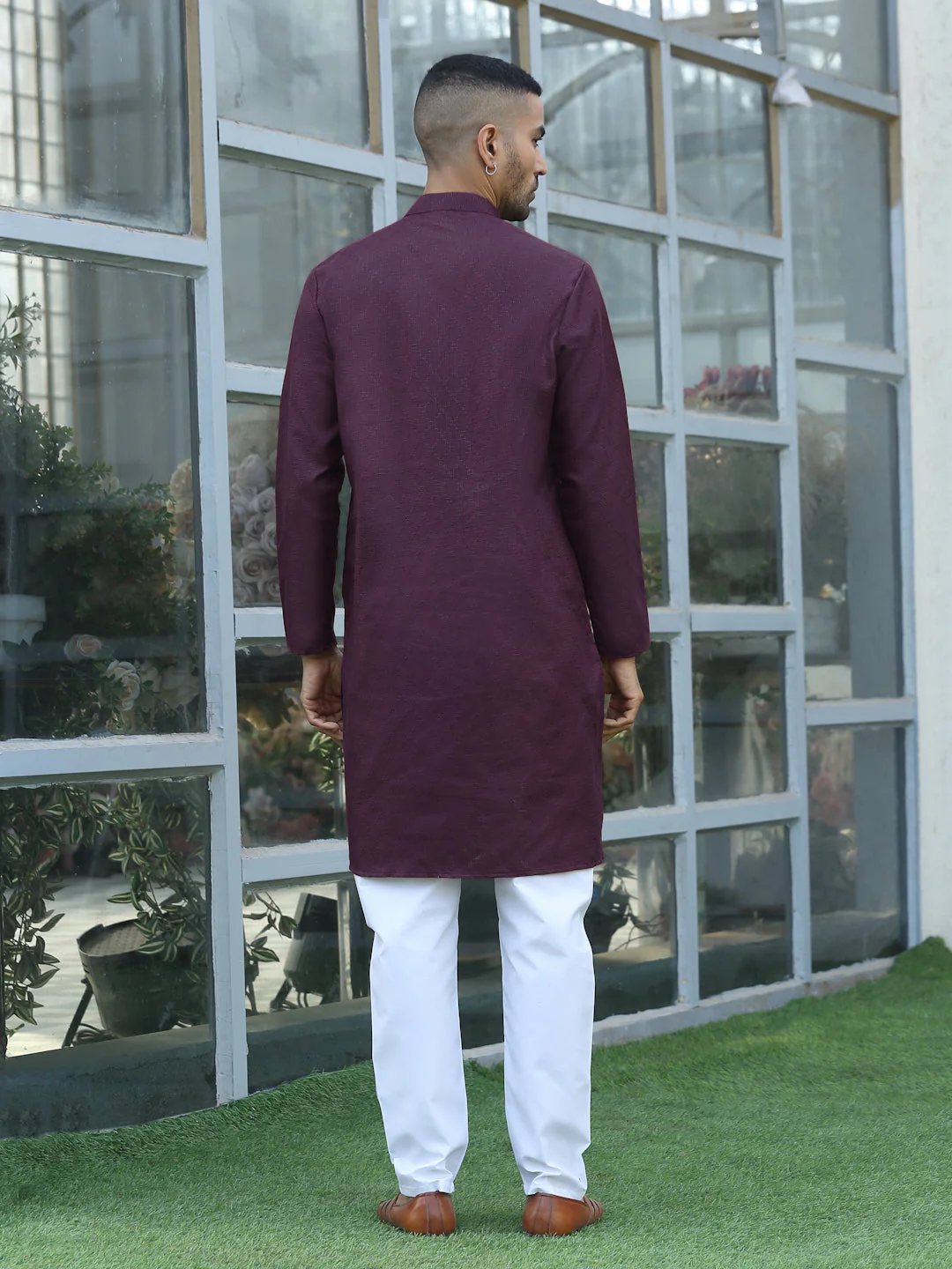 Cotton blend Woven self Desing Kurta - Image 42