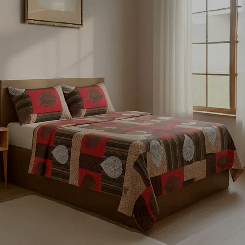 Double Bedsheet With 2 Pillow Covers