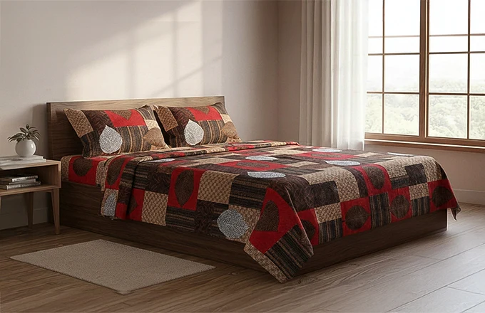 Double Bedsheet With 2 Pillow Covers - Image 4