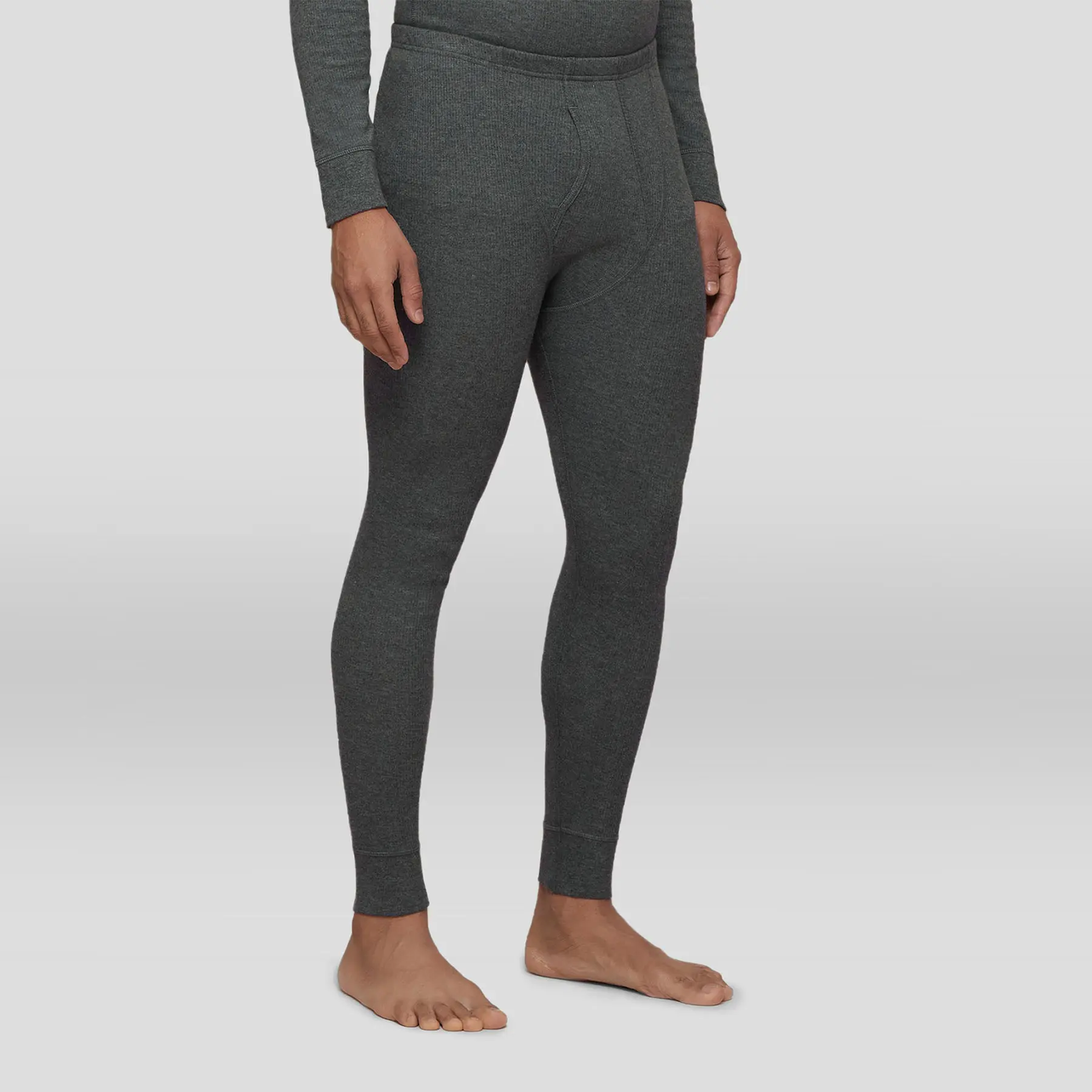 Cotton Rich Thermal Long Johns Graphite Grey - Image 3