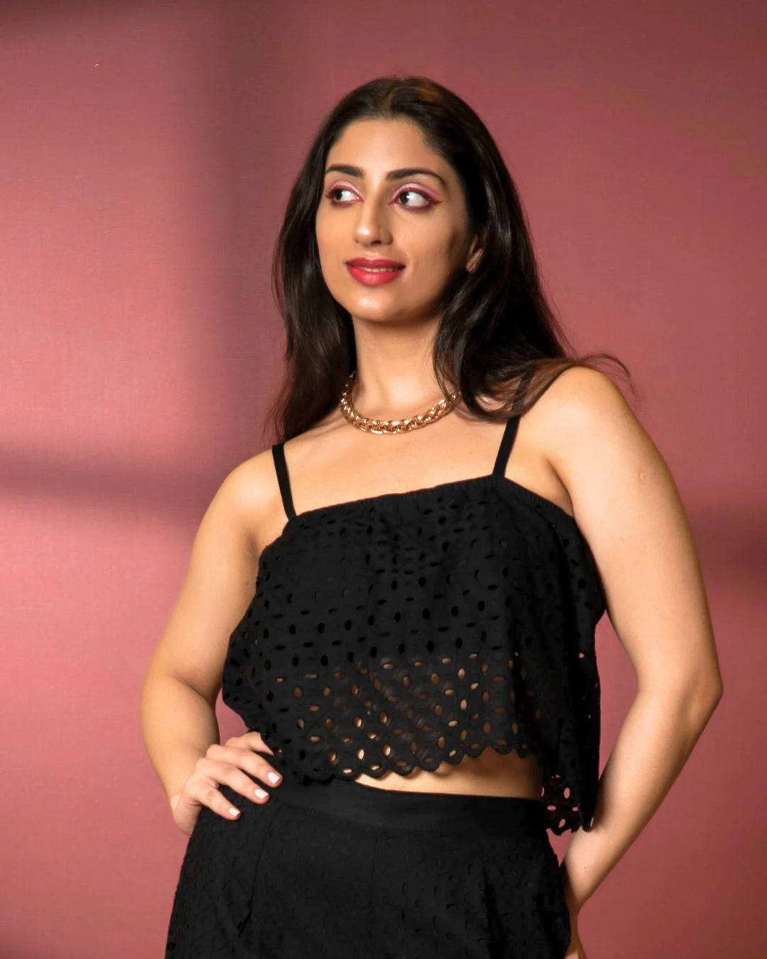 Cotton Two Piece Top with Pants Coord Set - Image 3