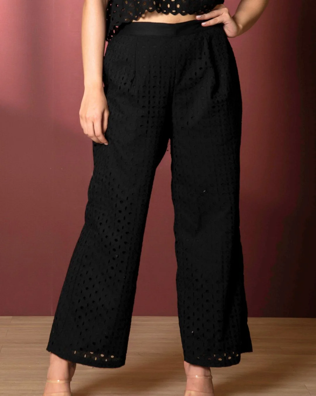 Cotton Two Piece Top with Pants Coord Set - Image 4