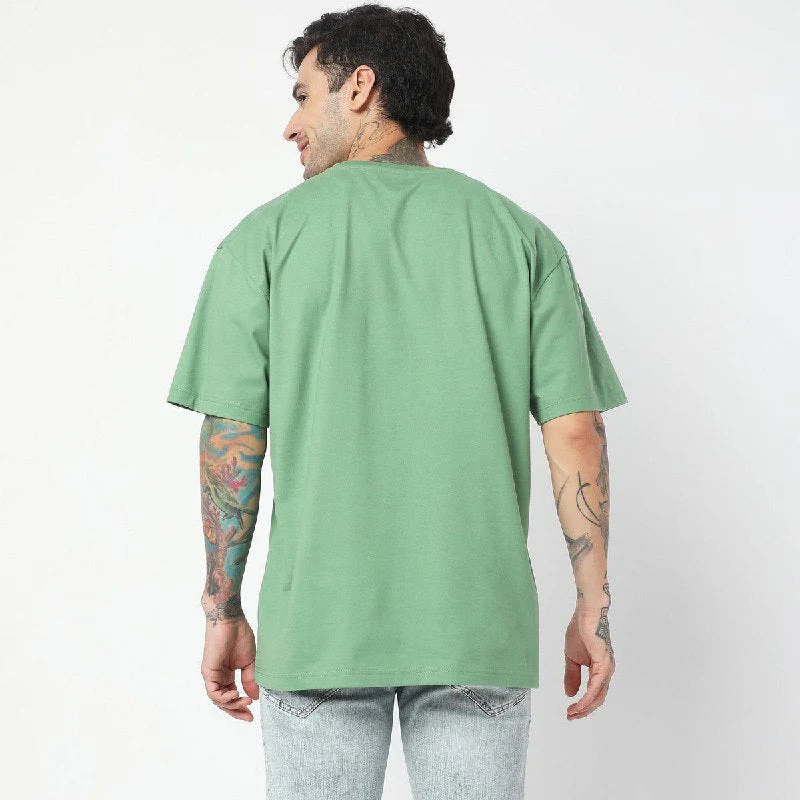CRAZYBEE<>Plain Green Tshirt - Image 3