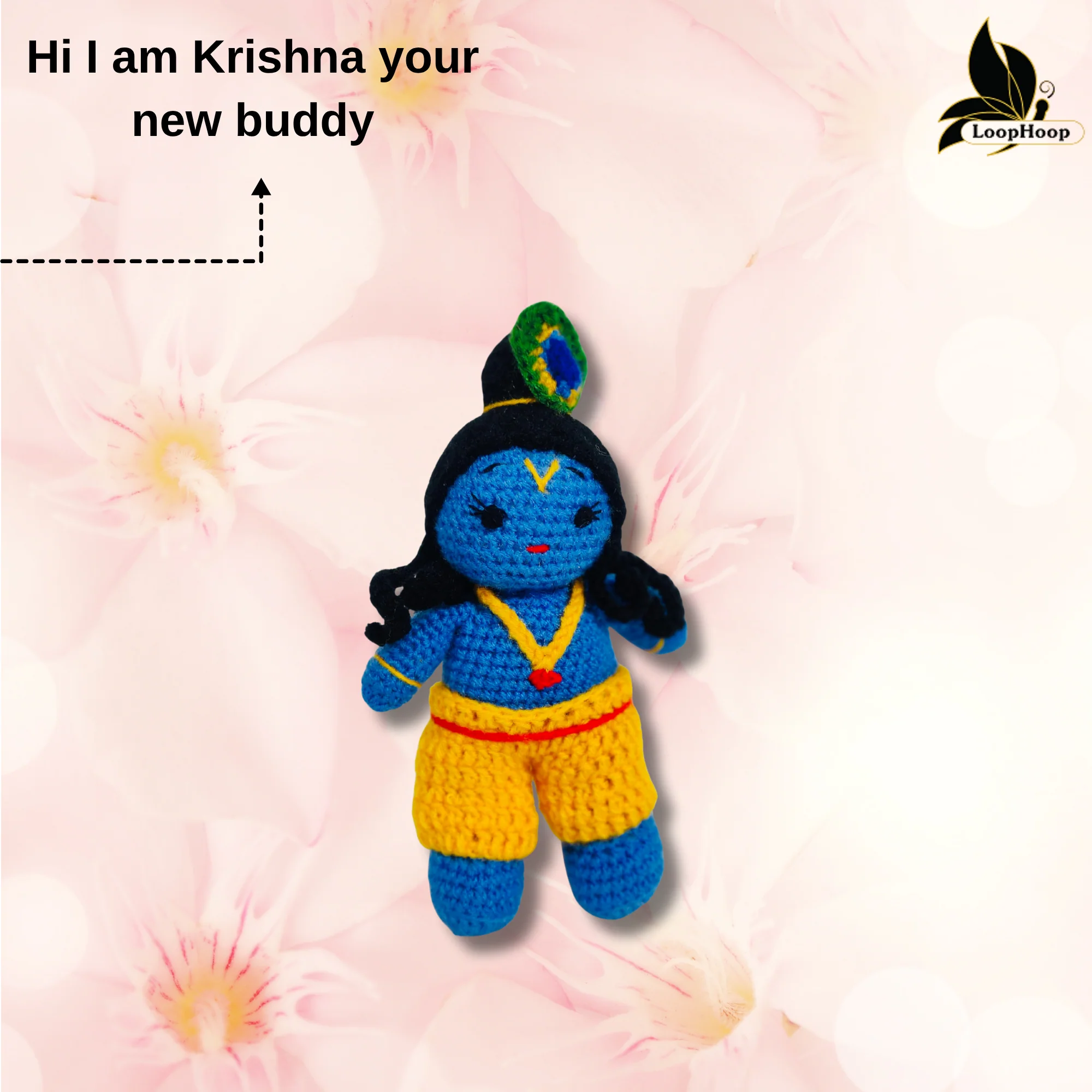 Crochet Handmade Small Krishna Toy - Image 7