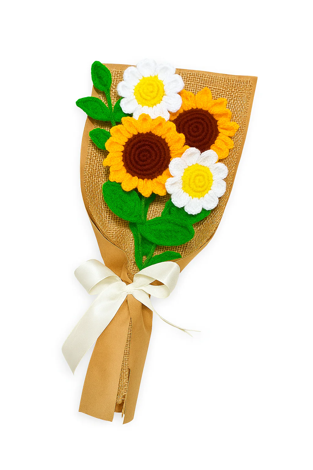 Crochet Sunflower and Daisy Bouquet - Image 2