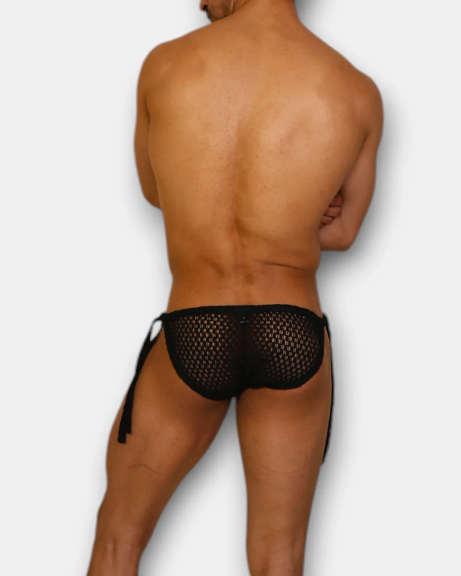 Crochet Tie Brief /Black - Image 2
