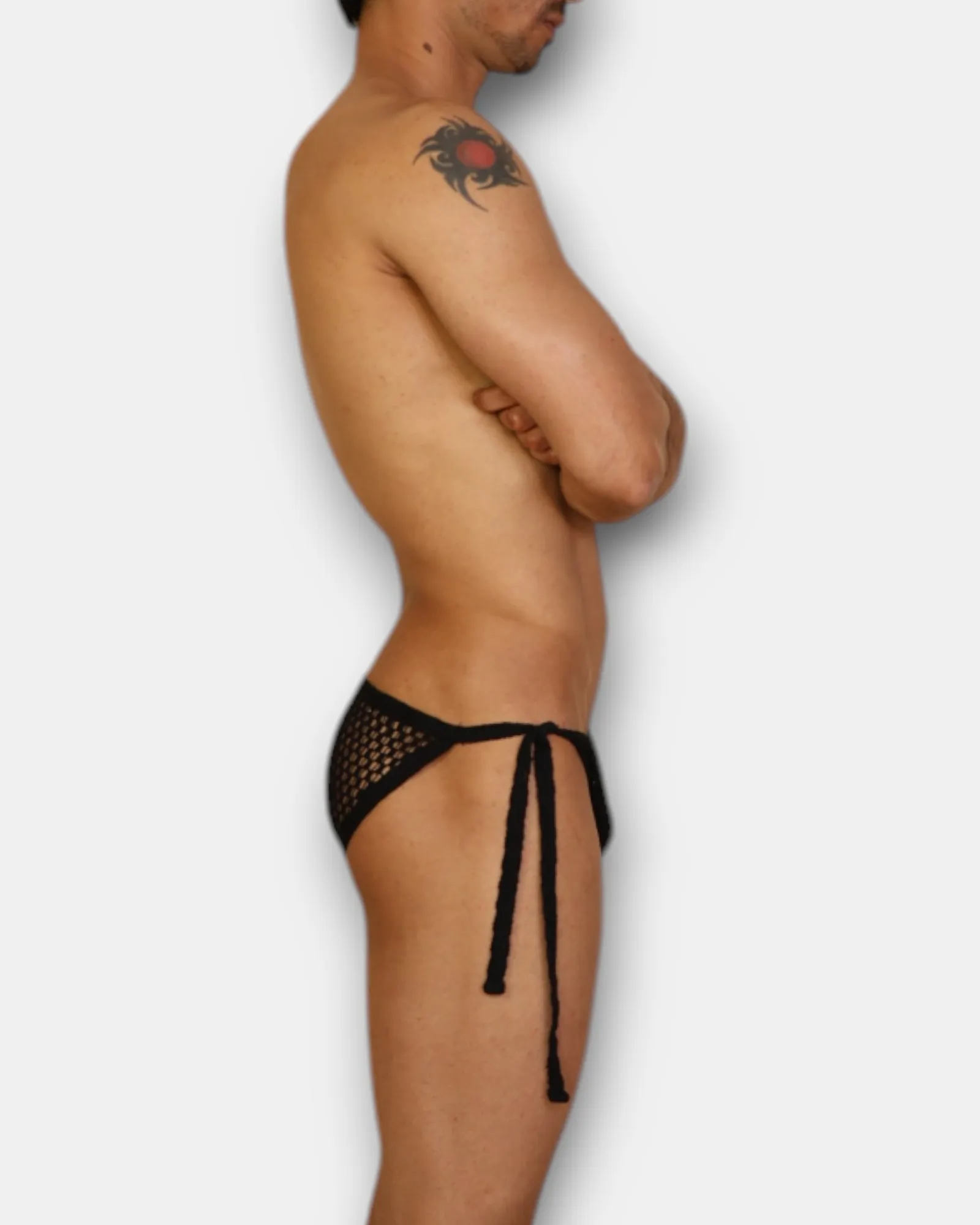 Crochet Tie Brief /Black - Image 3