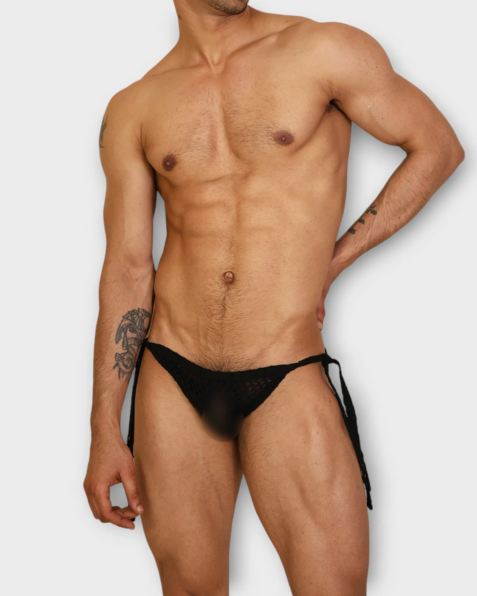 Crochet Tie Brief /Black - Image 6