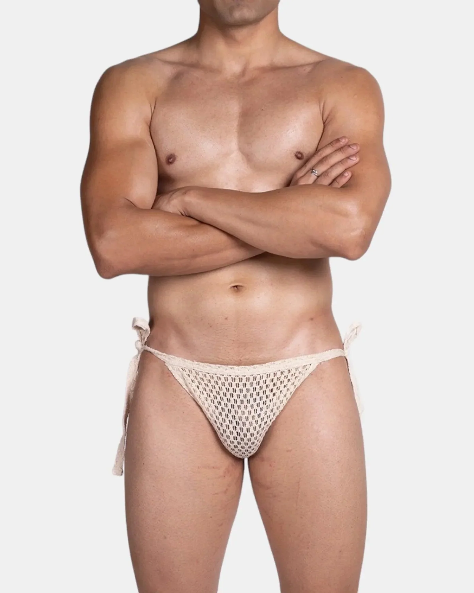 Crochet Tie Brief /Ivory Cream - Image 3
