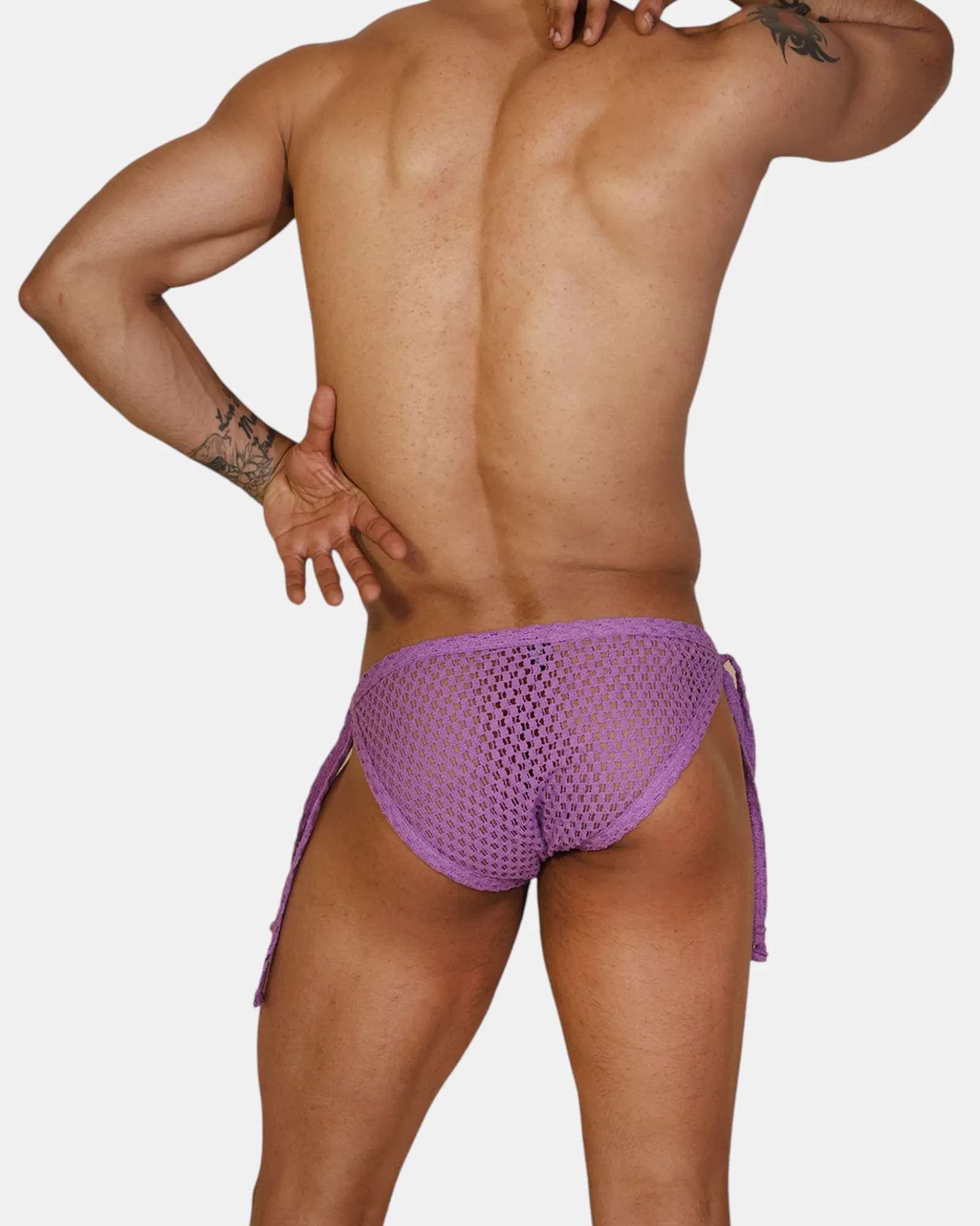 Crochet Tie Brief /Lavender - Image 2