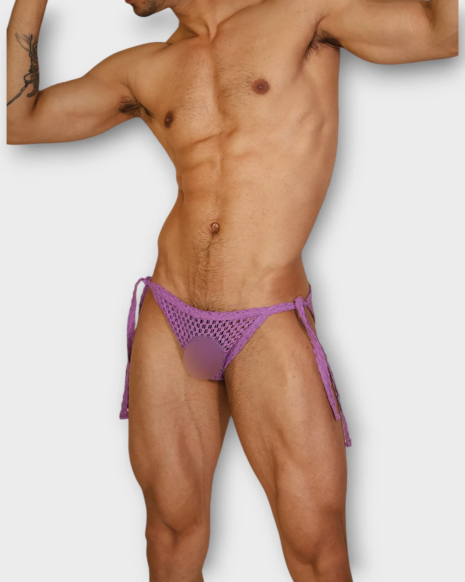 Crochet Tie Brief /Lavender - Image 24