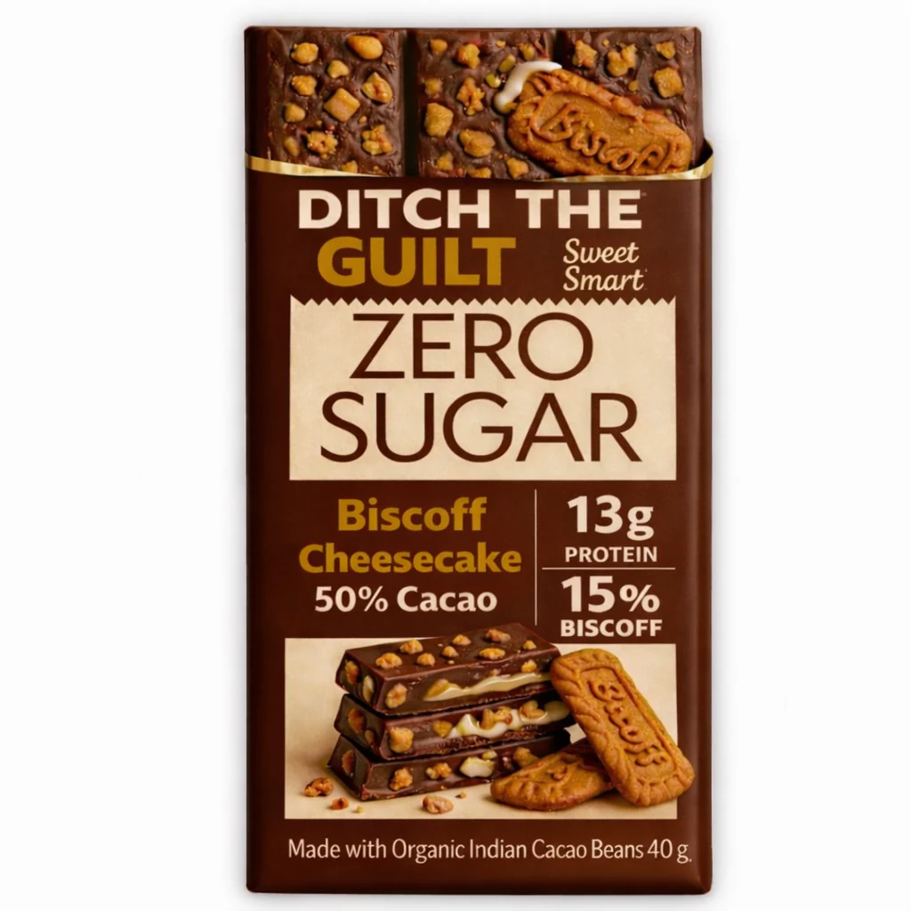 Crunchy Biscoff • 13g Protein • Sugar Free High Protein Chocolates • 40g