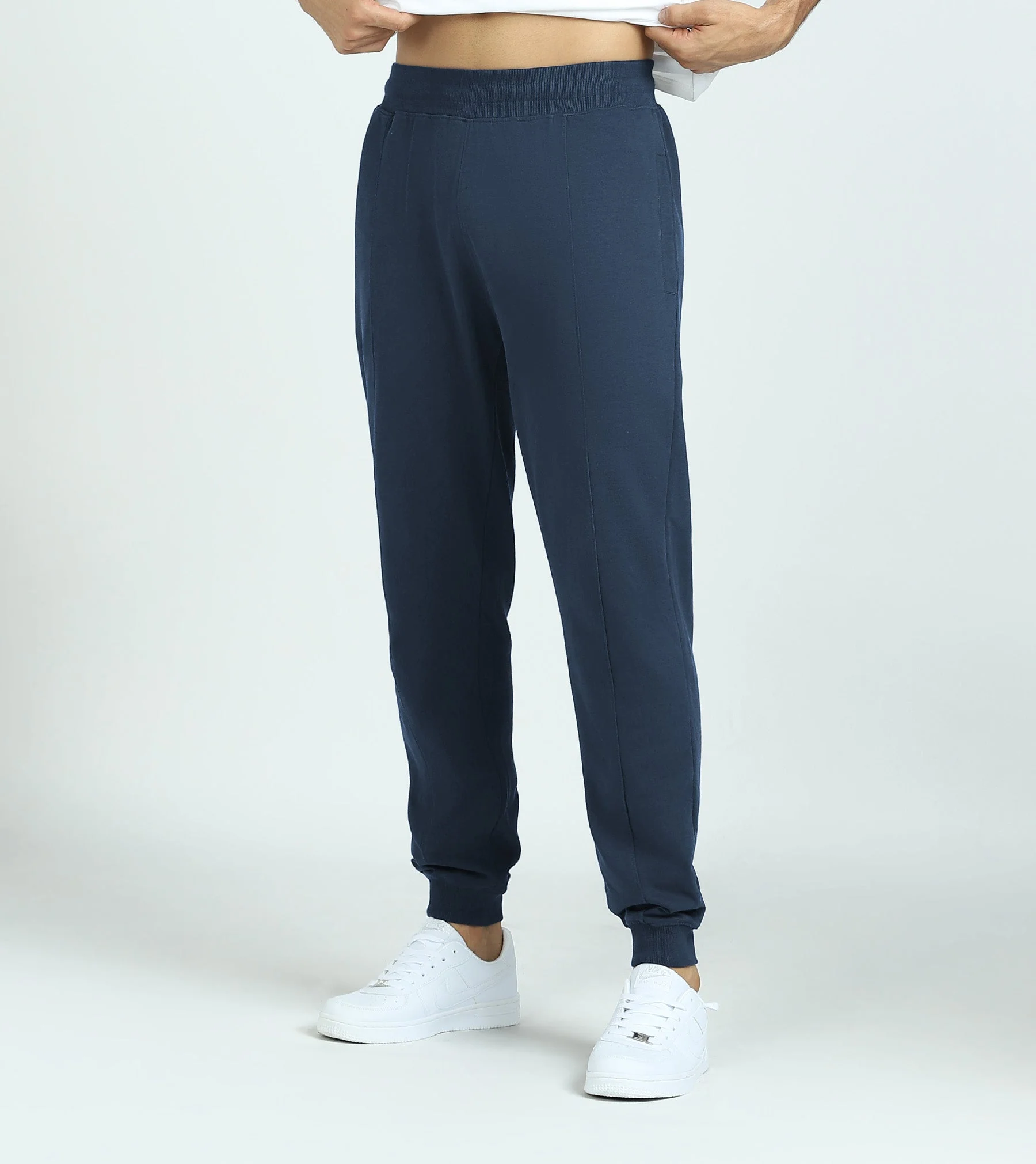 Cruze French Terry Cotton Hoodie and Joggers Co-Ord Set Opal Blue - Image 4