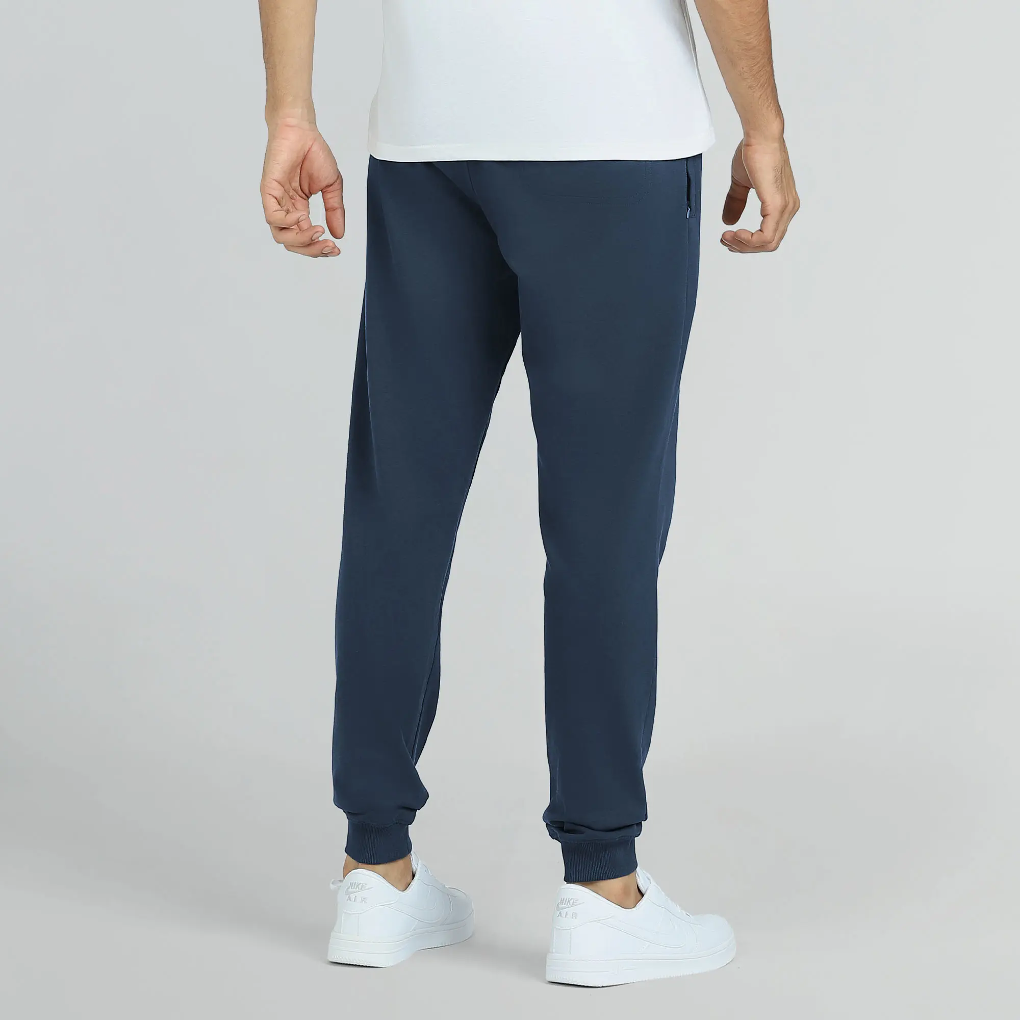 Cruze French Terry Cotton Joggers Opal Blue - Image 5