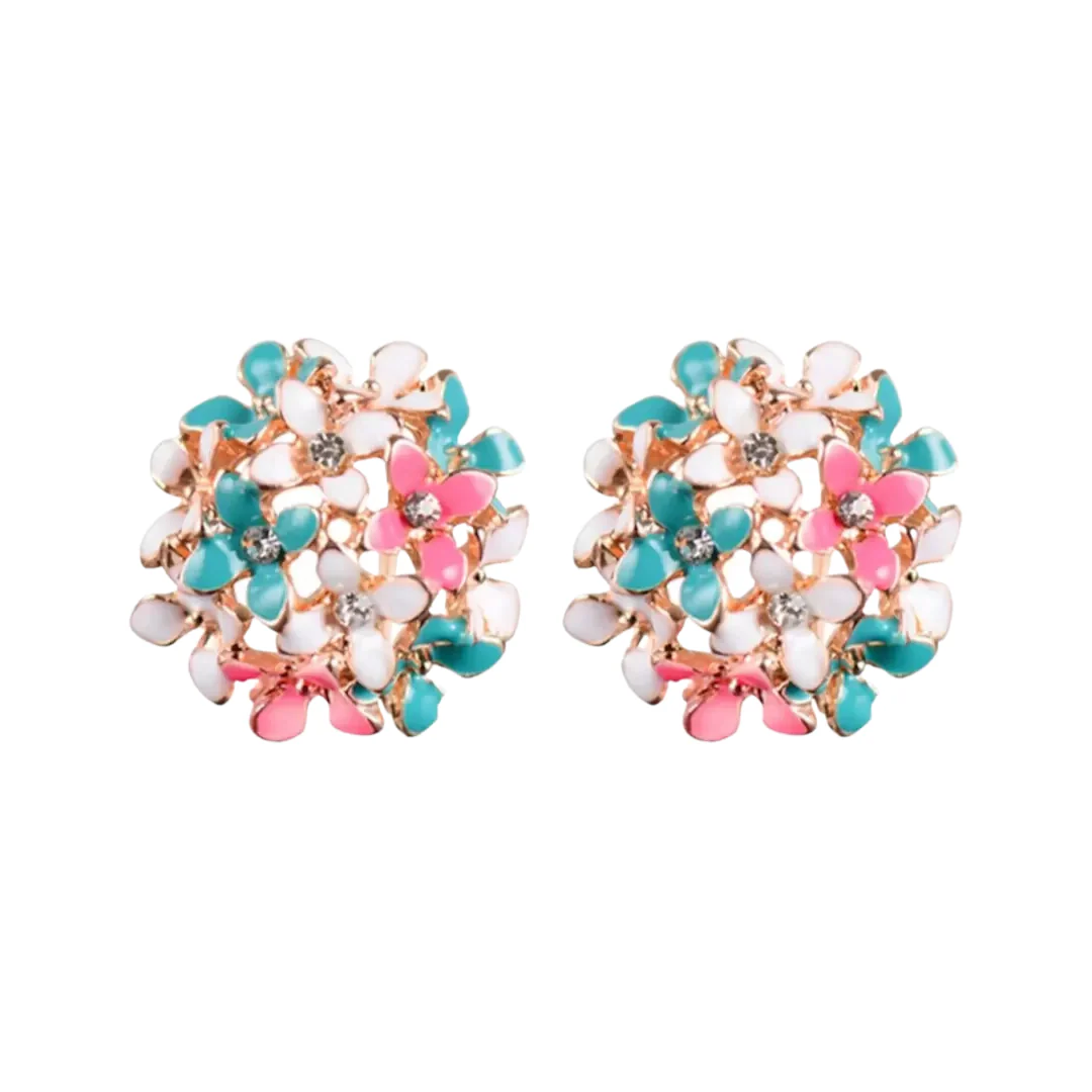 Crystal Four Leaf Clover Stud Earrings, Copper Tops Earrings For Women And Girls - Image 7