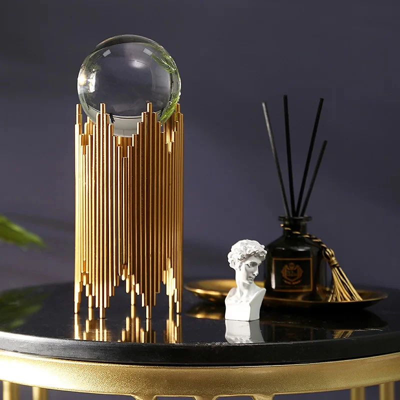 Crystal Nordic Luxury Golden Metal Stand - Image 2