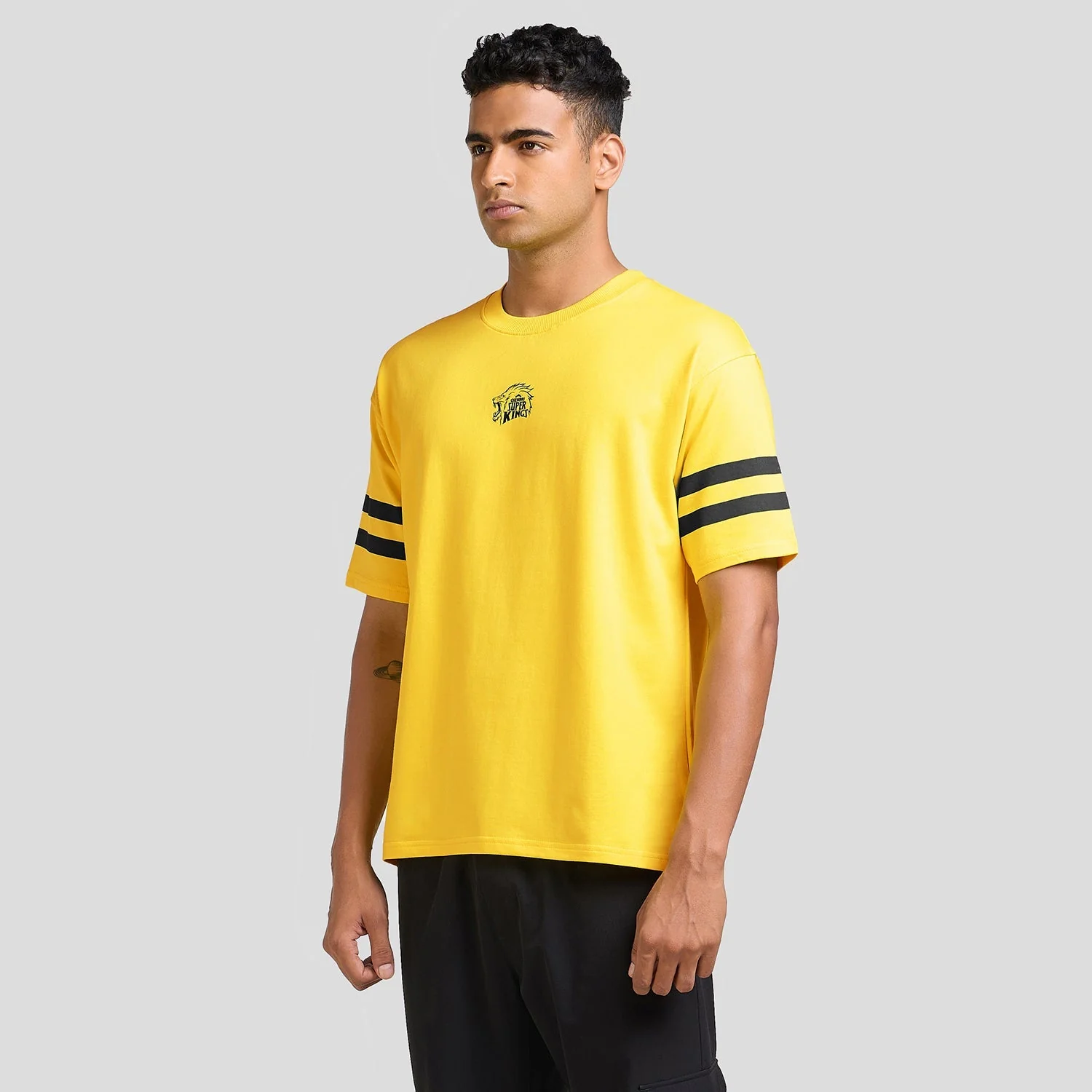 CSK X Boldfit Oversized Tee for Men - Yellow, Rutu31 - Image 20