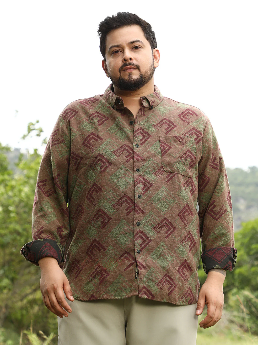 Cubic-Stamp Jacquard Shirt - Image 2
