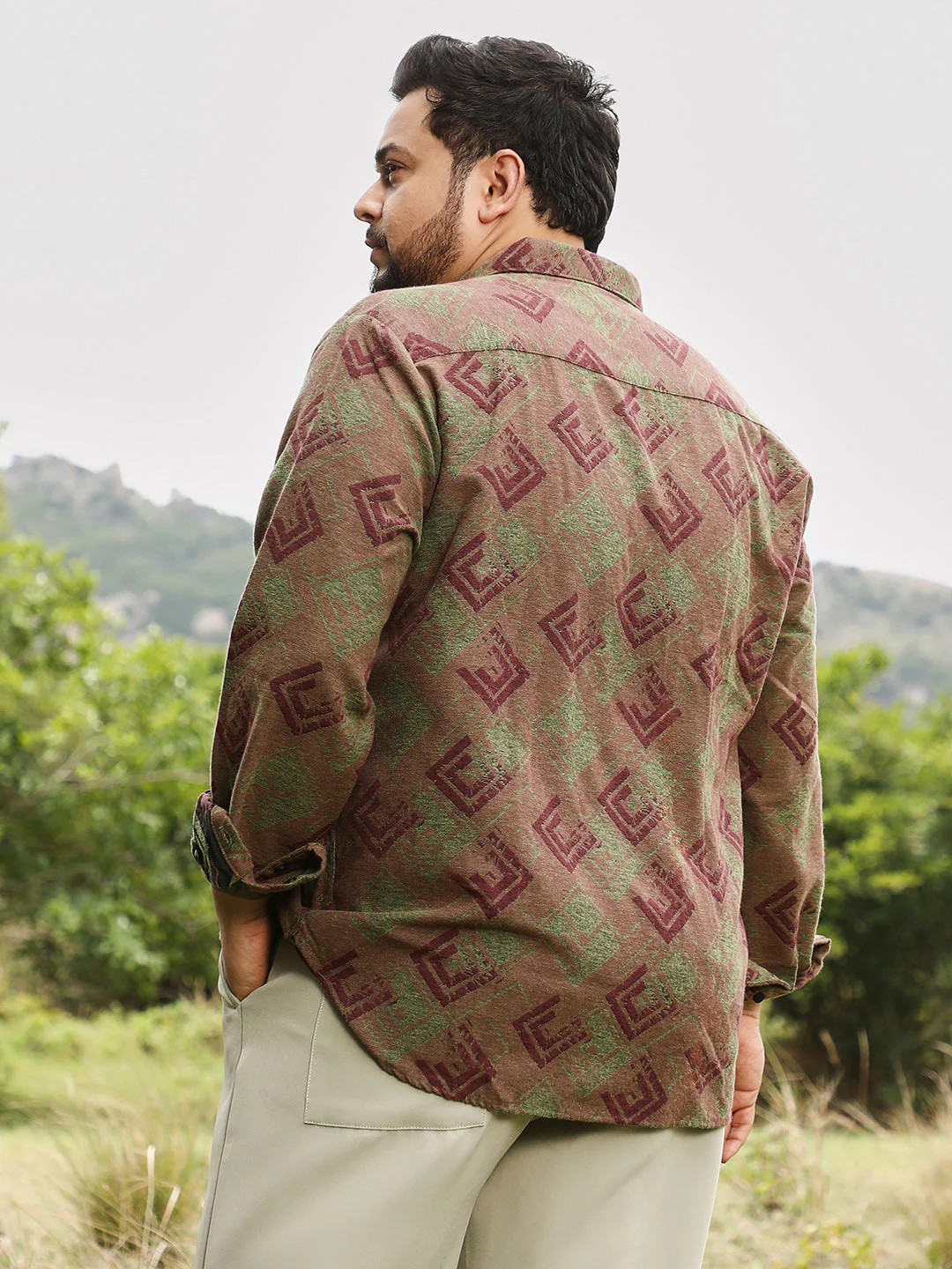Cubic-Stamp Jacquard Shirt - Image 4