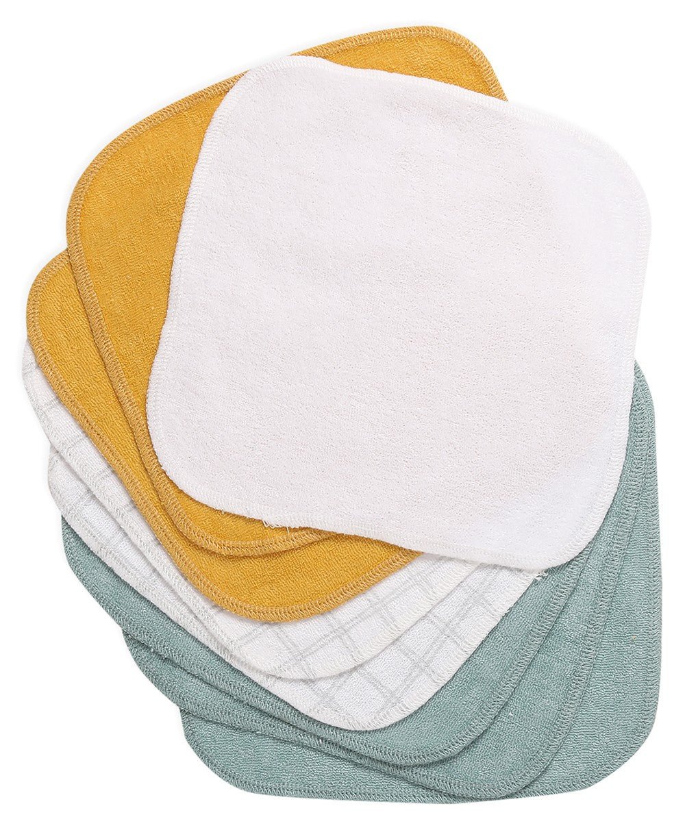 Cuddle Care Terry Wash Cloth For Baby - (Pack Of 8)