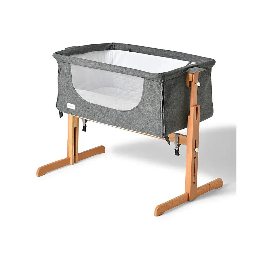 Cuddle Rocking Bedside Crib Natural Wood - Image 10