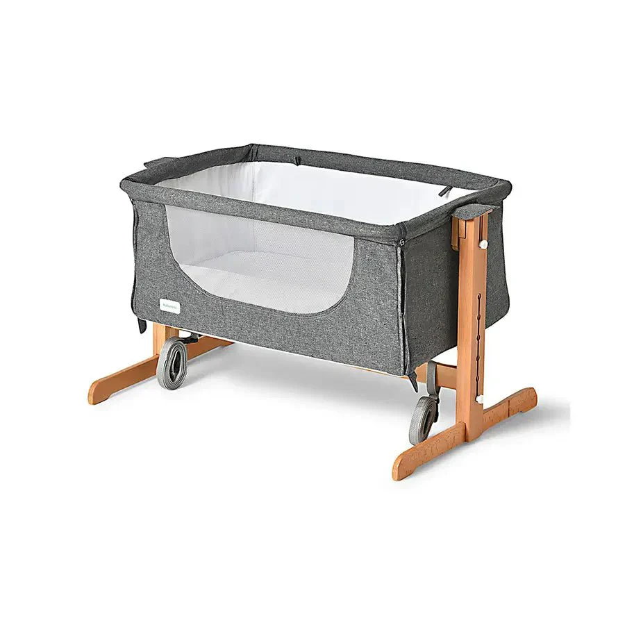 Cuddle Rocking Bedside Crib Natural Wood - Image 8