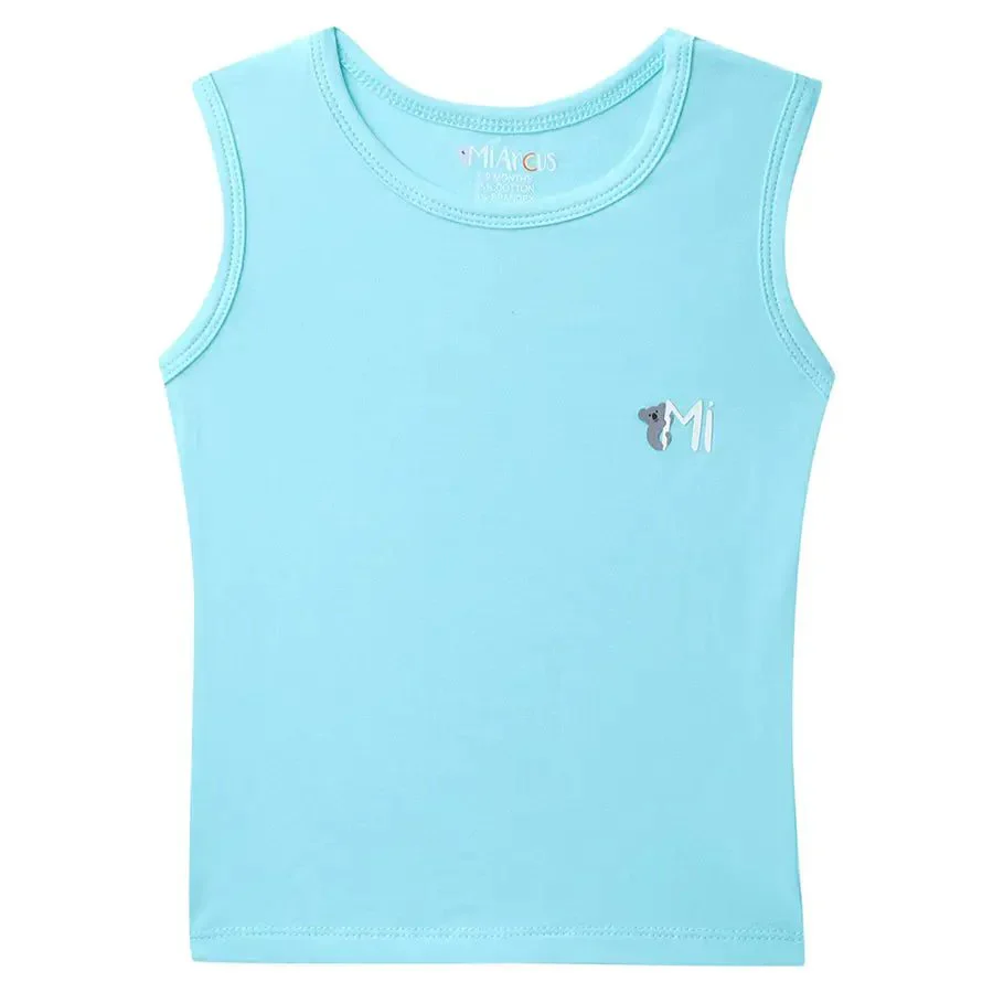 Cuddle Unisex Sky Spandex Baby Vests Set (Pack Of 3) - Image 2