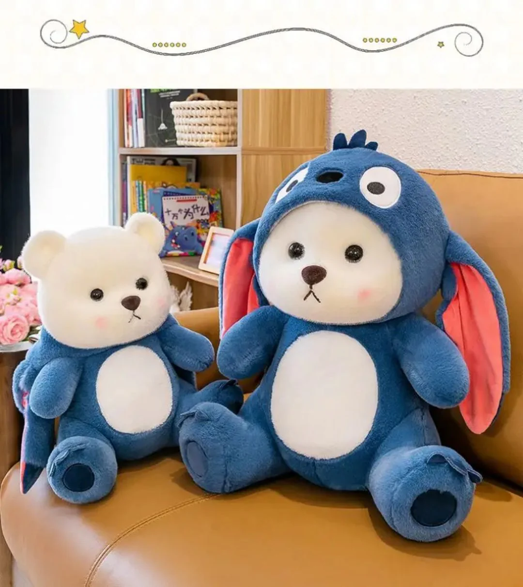 CuddleNest 30 cm Plush Teddy Bear in Blue Animal Costume with Big Ears – Soft and Huggable Stuffed Toy for Kids, Perfect for Gifting & Decor - Image 6